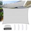 PORFOYO Vela Ombreggiante Impermeabile, Vele Ombreggianti, Tenda a Vela Ombreggiante Rettangolare 3 X 4 M, Telo Tenda Da Sole, per Esterno Giardino Balcone Terrazza, Parasole Con Fune e Occhiellato, Grigia