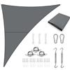 LOVE STORY Vela Ombreggiante Impermeabile 2.5x2.5x3.5m Triangolare, Include accessori Tenda a Vela Oxford, Protección Rayos UV per Esterno, Giardino, Terrazza, Antracite