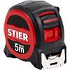 STIER Flessometro tascabile Premium 5 m x 32 mm con magnete e gancio in acciaio legato