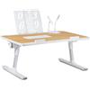 HUOLE Vassoio da letto portatile per computer portatile con gambe pieghevoli, scrivania pieghevole per lavorare, leggere e scrivere, adatto per divano, letto, spiaggia, 60 x 40 x 26-39 cm, noce