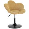 Totò Piccinni Sgabello Bar Poltroncina FLEUR girevole 360° con altezza regolabile (1, Nero/Senape)