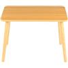 HUOLE Tavoli per soggiorno, balcone, ufficio, montaggio facile, tavolino da salotto in stile metà secolo, 60 x 40 x 40 cm, noce