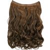 CAISHA 50cm 1 Trama Extension con Banda Elastica Extensions Per I Capelli Posticcio Ondulato Biondo Rosso Mix E119-1