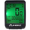 FNIRSI Explopur Tachimetro per Bicicletta Wireless - Computer da Bici Impermeabile Display LCD Contachilometri ciclico Calorie Temperatura Conteggio registratore A/B