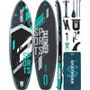 Skatinger Tavola da SUP gonfiabile super larga, 11'6 × 35, ultra stabile, per 2+1 persone/famiglia/grandi dimensioni con tracolla, zaino da 100 l, tavola da sup a tutto tondo, pinna americana