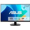 ASUS VA24DQFR Monitor Eye Care da 24" pollici (23,8), IPS Full HD, Frameless, 100Hz, Adaptive-Sync, Tempo di Risposta 1ms, HDMI, DisplayPort, VGA, Tecnologia Anti-sfarfallio e Filtro Luci Blu, Nero