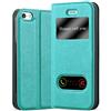 Cadorabo Custodia Libro per Apple iPhone 5 / iPhone 5S / iPhone SE in TURCHESE MENTA - con Funzione Stand e Chiusura Magnetica - Portafoglio Cover Case Wallet Book Etui Protezione