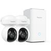 Reolink Home Hub con 2 E1 Outdoor, Sistema telecamere di Sicurezza all-in-One, telecamere Wi-Fi PTZ 5MP con Auto Tracking, microSD Inclusa, Max. 512GB×2 di archiviazione, crittografia Anti-furto