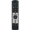 AULCMEET Telecomando sostitutivo RC4519P, Fit for Telefunken COLOUR TELEVISION TE24550B42V2E TE32553B45V2DZ