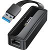 IDSONIX SMART INTERACTIVE iDsonix USB Adattatore Ethernet, USB 3.0 a 10/100/1000 LAN Network Adattatore RJ45 Gigabit Ethernet Converter compatibile con Nintendo Switch, MacBook, Laptop