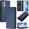 DENDICO Cover per Samsung Galaxy A23 4G / 5G, Custodia in PU Pelle Portafoglio con Blocco RFID, Chiusura Magnetica Cover per Samsung A23 4G / 5G, Blu Scuro