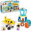 LEGO DUPLO La Prima Volta in Aeroporto - Gioco Educativo per la Motricità Fine con Aereo Giocattolo, 2 Figure e un Orsacchiotto - Regalo di Compleanno per Bambini e Bambine da 2 Anni in su - 10443