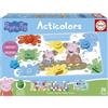 Educa - Acticolors Peppa Pig | Juego infantil para apilar fichas de colores con formas geométricas. Encajables para colorear la figura. Recomendado a partir de 2 años (20382)