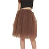 JokeLomple Carnevale Nuove Donne Gonne in Tulle Lunghezza al Ginocchio Tutu Lungo per Adulti Gonna Longuette da Ballo Corto a Strati Pantaloncini Color Carne