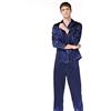 Seres Pigiama da uomo in seta, camicia a maniche lunghe e pantaloni lunghi, 100% seta (principale), 3+ colori,, Blu, XXL