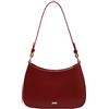 Junerain Borsa a tracolla rossa for donna Borsa hobo a mezzaluna Y2K Borsa tote piccola Borsa a tracolla da donna in pelle vegana Borsa sottobraccio Y2K rossa retrò Borsa alla moda autunnale