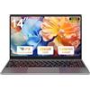 bvate PC Portatile 14 pollici Notebook Win 11 upto 2.8 GHz 256 GB ROM Supporta l'espansione SSD 1TB Celeron N4020 2.4G+5G WiFi 4.2 USB HDMI Tastiera italiana membrana mouse senza fili-D