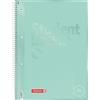Brunnen Quaderno universitario Premium per studenti, codice colore A4, foglio di copertina: menta