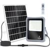 Aigostar - Faretto solare LED per esterni con telecomando da 300W, luce bianca 6500k. Faretto solare crepuscolare con funzione timer, IP65 resistenze alla pioggia