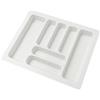 inferramenta Organizzatore di Posate per Cassetto - Vaschetta Portaposate in Plastica Bianca - Moduli Regolabili per Cucina (Modulo 60cm)