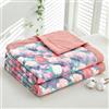 DOTBUY-SHOP Trapuntino Copriletto Estivo 100% Cotone, Ragazzo Ragazza Trapunta Leggera, Carino Copriletto Trapuntato Cotone per Letto Singolo Letto Matrimoniale (Rosa ciano,150x200cm)