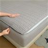 LJQAIZYL Coprimaterasso con Cerniera Fodera Materasso Matrimoniale/Singolo 160x190/200 Personalizzabile Copri Proteggi Materasso Topper Trapuntato A Cinque Lati Lavabile Imbottito Lenzuolo (80x190+22cm,Gray)