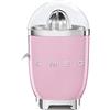 Smeg, Spremiagrumi Elettrico CJF01PKEU, Spremitura a Pressione Manuale, Beccuccio Antigoccia e Cono Universale, Base Antiscivolo, Avvolgicavo Integrato, 70W, Rosa