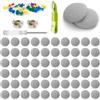 KANOSON Kit Riparazione Cielo Auto, 65 Rivetti per Riparazione Tetto Auto + 65 Puntine Colorate+1 Cacciaviti+ 1 Metro a Nastro 1,5 m, Ripara Cielo Auto Set Riparazione Cielo Auto(grigio)
