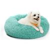 MDDK DY Cuscino per Cani, Cuccia Cane Interno Morbida Rotonda, Cuccia gatto Lavabile e soffice, Base Antiscivolo e Anti-ansia, lettino per cani 50 cm Verde Scuro