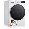 LG F4WR5510A0W - Lavatrice intelligente, 10 kg, AI Direct Drive, 1400 giri/min, carico frontale, TurboWash 360°, vapore vapore, classificazione A, serie 550, bianco
