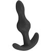 BONDAGERIE® Mini plug anale piccolo sextoysys easy in silicone medico 100% sicuro morbido, colore Nero