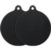 QUARKZMAN 2pz Tappetini Protettori Piani Cottura Induzione, Tappetini Multifunzionali Silicone per Piani Cottura Induzione, Tappetino per Microonde, Sottopentola, Rotondo (Nero)