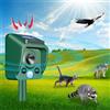 Yeelan Spaventa gatti a ultrasuoni per animali domestici, per giardino, ricarica USB, con sensore di movimento e luci lampeggianti, portata 8 m, impermeabile IP66