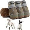 Hcpet Stivali per cani traspiranti per cani di taglia piccola, media e grande, antiscivolo, protezione per zampe con cinghie riflettenti, 4 pezzi