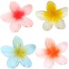Ypkia 4 Pezzi Fermaglio Capelli Donna Grande Fiori Pinze Per Capelli Colorati Mollette Capelli In Plastica Clip Capelli Antiscivolo Per Ragazza(blu, rosso, giallo, arancione)