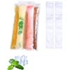 Taozoey Ghiaccioli Stampo, 120 PCS Stampi per Ghiaccioli, Sacchetto per Ghiaccioli Monouso, Forme per Ghiaccioli Senza BPA, per Yogurt, Caramelle Rock, Gelato Party