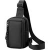 HAUMAUH Marsupio Uomo Borsello Tracolla Zaino Monospalla Borsa Running (Nero)
