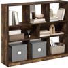 Furinno DALY libreria, a 8 cubi libreria, libreria organizer orizzontale a cubi, 27.7 x 119.9 x 100.1 cm, per soggiorno, camera da letto, ufficio domestico, Pino ambra