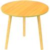 HUOLE Tavoli per soggiorno, balcone, ufficio, montaggio facile, tavolino da divano, stile metà secolo, 50 x 50 x 40 cm, noce