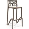 REDÒKASA Sgabello in polipropilene TETI con poggiapiedi H65, MADE IN ITALY, idrorepellente, resistenza raggi UV, design moderno, ideale per sala da pranzo, cucina, bar, ristoranti o giardino (1, Tortora)