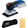 Bosch Professional 18V System Levigatrice Orbitale a Batteria Gss 18V-13 (Motore Brushless, Incl. Sacco Raccoglipolvere, 1 Piastra di Base, 1 Foglio Abrasivo)