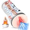 Eroticostoy Sex Toys Realistico Masturbatore Uomo - Sex Toy Masturbtore 3D Vagina Finta Masturbatore Maschile con 6 e Vibrazione Sexy Shop Hot Oggetti Masturazione Realistico Uomo (Bianco-2)