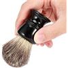 BORDSTRACT Pennello da Barba in Tasso Puro, Pennello da Barba da Uomo Professionale con Manico in Resina Pennello da Barba Schiumogeno Per La Pulizia del Viso Per I Regali del Salone Viaggi a Casa