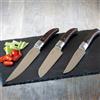 LAGUIOLE Set di coltelli da cucina Laguiole Heritage 3 pezzi | Coltelli da chef di alta qualità con manico in legno di pakka e lama in acciaio inox | Set di coltelli professionali per la cucina