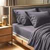 Nuit Des Rêves Lenzuolo con angoli singolo Ranforce Premium (90 x 200 + 30 cm), 100% cotone, 155 fili, grigio, lavabile in lavatrice a 30 °C, morbido e resistente per il massimo comfort
