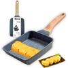 IPEA Padella per Tamagoyaki Omelette Giapponese Antiaderente - per Induzione e Gas - 21 cm - Padella in Alluminio Anti Aderente Per Frittata, Crepes, Pancake, Uova - Squadrata - Manico Super Comfort