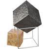 Casablanca modernes Design Casablanca - Scultura Cubes in metallo, colore antracite/oro, effetto metallico, altezza 50 cm, sculture - decorazione - accessori per la casa