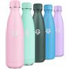 KollyKolla Borraccia Termiche 500ml, Borraccia Acciaio Inox Doppia Parete Isolata, Bottiglia Acqua Senza BPA, Antigoccia, Bottiglia Termica per Bambini, Scuola, Lavoro, Campeggio, Viaggi, Palestra, Outdoor