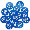 NanTun 35 mm ABS Key Tags Engraved Number Id Tags, Numbered Key Tags 50 pezzi - Blue - 1 to 100