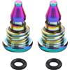 Wjelet 2 viti di sfiato per bicicletta con O-ring, freni a disco in lega di titanio per Magura MT2 MT4 MT5 MT7 MT8 EBT Bike (colori iridescenti)